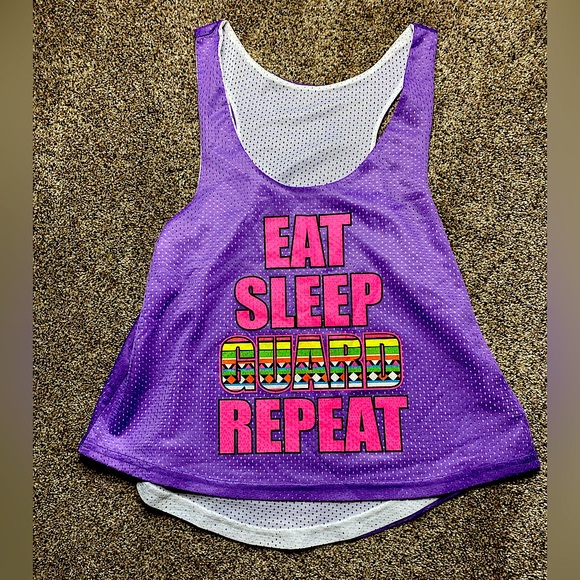 EAT SLEEP GUARD REPEAT Jersey tank top - Picture 1 of 4